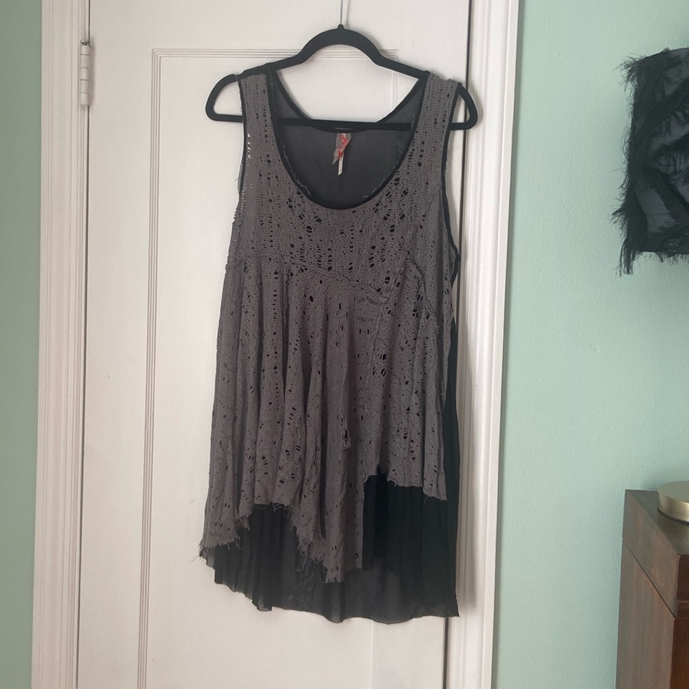 FreePeople Mesh Tunic Top- Size L